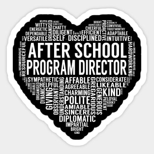 After School Program Director Heart Sticker